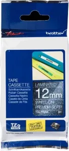 páska BROTHER TZePR935 biele písmo, strieborná premium páska Tape (12mm)