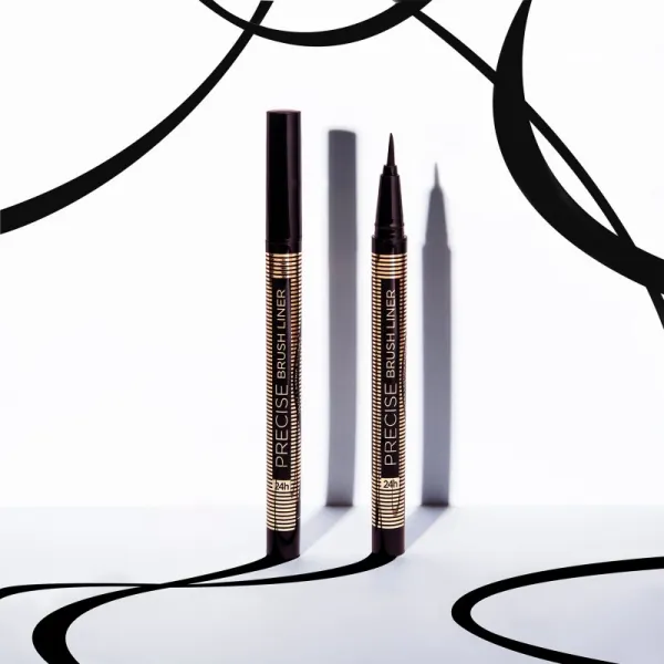 Eveline Cosmetics Precise Brush Liner očná linka v pere odtieň Black 6 ml