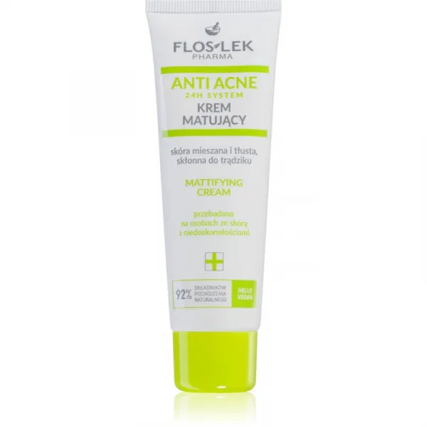 FlosLek Pharma Anti Acne zmatňujúci krém pre mastnú a zmiešanú pleť 50 ml