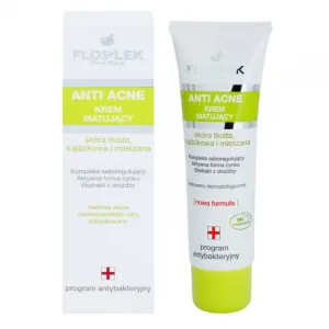 FlosLek Pharma Anti Acne zmatňujúci krém pre mastnú a zmiešanú pleť 50 ml