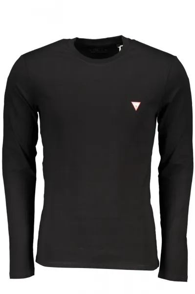 Čierne tričko GUESS JEANS s krátkym rukávom