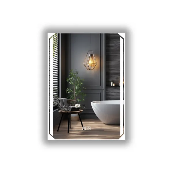 LED kúpeľňové zrkadlo 60 x 80 cm s odmlžovaním