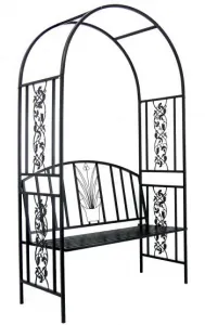 JAKS Záhradná pergola s lavicou 122 x 58 x 203 cm