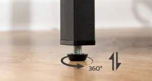 Nočný stolík Vasagle Jungo 40 cm s nabíjacou stanicou sivý/čierny