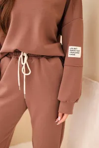 Legínovo Súprava mikina + nohavice maslová biela Farba: Modrá, Veľkosť: UNI
