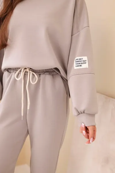 Legínovo Súprava mikina + nohavice maslová biela Farba: Modrá, Veľkosť: UNI
