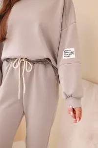 Legínovo Súprava mikina + nohavice maslová biela Farba: Modrá, Veľkosť: UNI