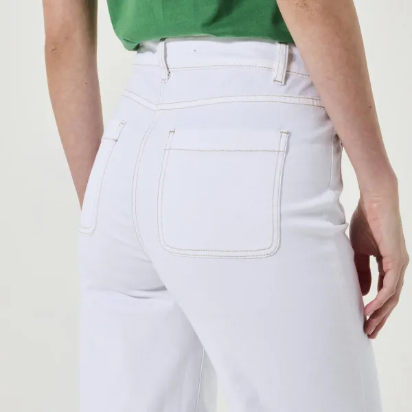 Široké džínsy pre postavu menej ako 160 cm
