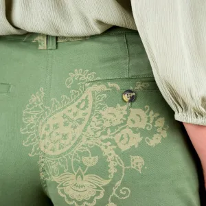 Chino nohavice s paisley potlačou