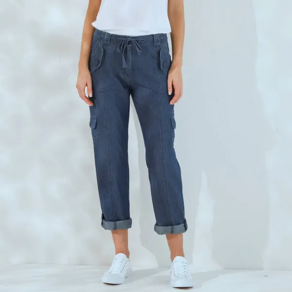 Nohavice s vreckami z denimu