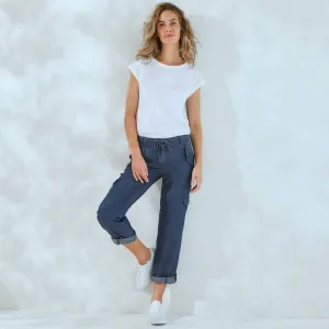 Nohavice s vreckami z denimu