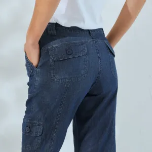Nohavice s vreckami z denimu