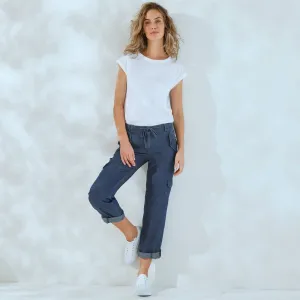Nohavice s vreckami z denimu