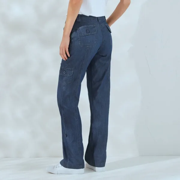 Nohavice s vreckami z denimu