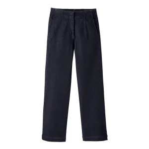 Široké zvonové džínsy so záševkami