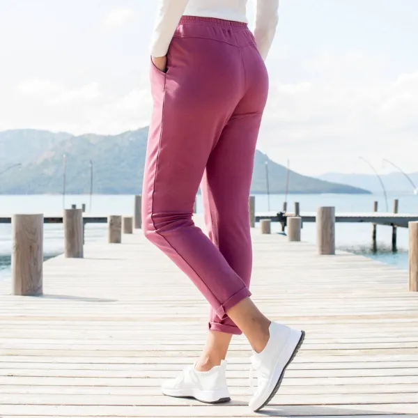 Moltonové joggingové nohavice s pružným pásom