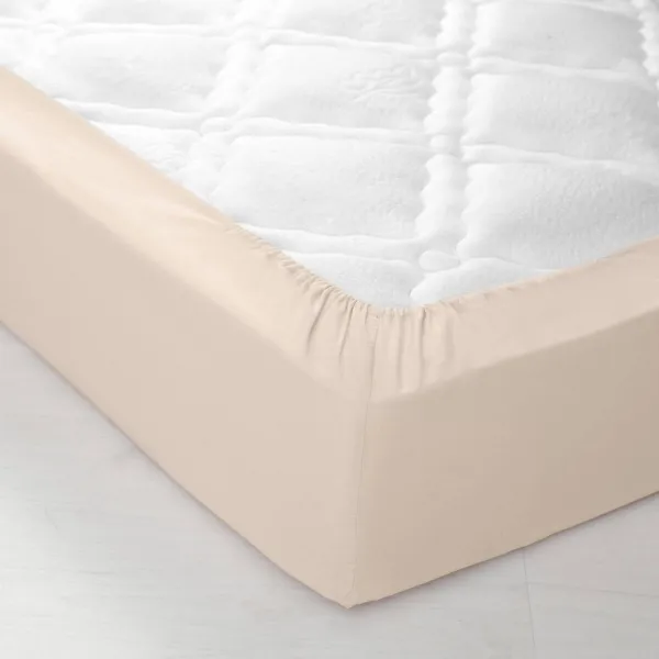 Bbavlnená jednofarebná napínacia plachta s hĺbkou rohov 40 cm