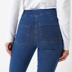 Strečové bootcut džegíny pre vyššiu postavu