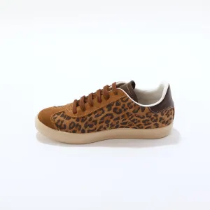 Vintage tenisky z koženej usne a s leopardím vzorom