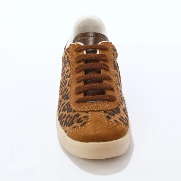 Vintage tenisky z koženej usne a s leopardím vzorom