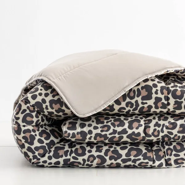Obojstranná prikrývka z mikrovlákna s potlačou Leopard, 400g/m2