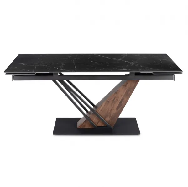 JAKS Rozkladací stôl Rex 180 - 240 cm orech čierny mramor