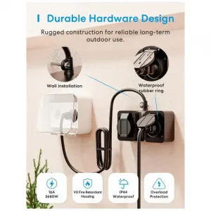 Meross Smart Wi-Fi Vonkajšia Zásuvka, MOP320HK (EU verzia) MEROSS-MOP320HK-EU-1745