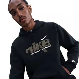 Pánska mikina s kapucňou NIKE M NK CLUB BB PO HDY SWSH SPORT BLACK METALLIC GOLD