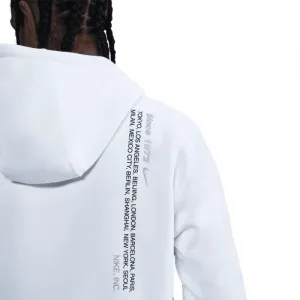 Pánska mikina s kapucňou NIKE M NK CLUB BB PO HDY SWSH SPORT WHITE METALLIC SILVER