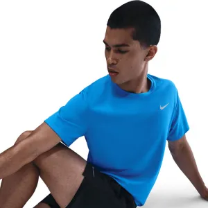 Pánske bežecké tričko s krátkym rukávom NIKE M NK DF UV MILER SS BLUE HERO REFLECTIVE SILV