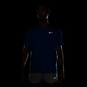Pánske bežecké tričko s krátkym rukávom NIKE M NK DF UV MILER SS BLUE HERO REFLECTIVE SILV