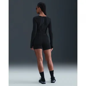 Dámske tréningové tričko s dlhým rukávom NIKE PRO W NP DF LS TOP GG SHINE BLACK ANTHRACITE WHITE