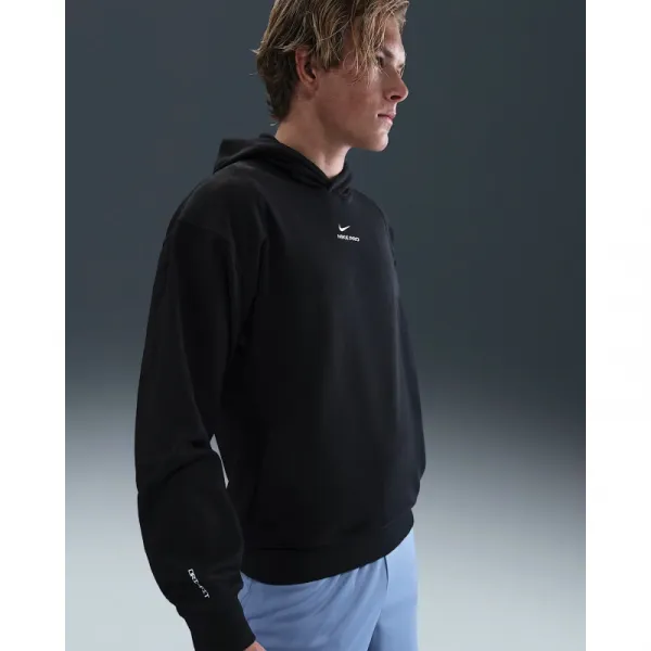Pánska tréningová mikina s kapucňou NIKE M NP DF NPT MIDLAYER HOODIE BLACK WHITE