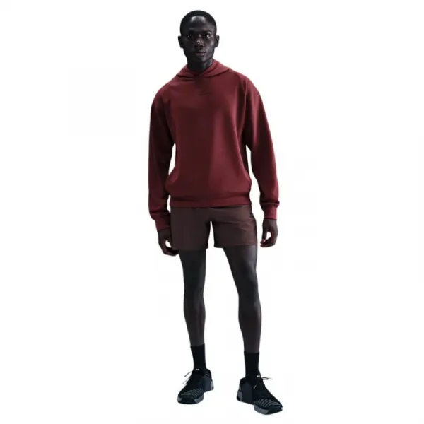 Pánska tréningová mikina s kapucňou NIKE PRO M NP DF NPT MIDLAYER HOODIE DARK TEAM RED BLACK