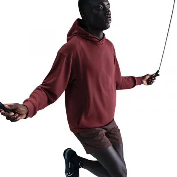 Pánska tréningová mikina s kapucňou NIKE PRO M NP DF NPT MIDLAYER HOODIE DARK TEAM RED BLACK