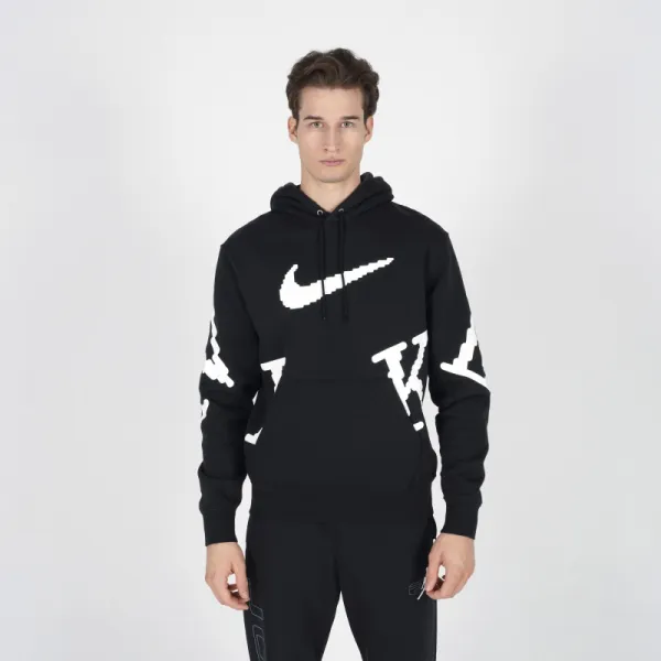 Pánska mikina s kapucňou NIKE M NK CLUB BB GX HDY NEO VAR BLACK WHITE