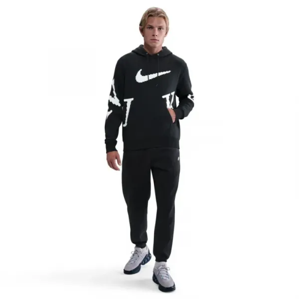 Pánska mikina s kapucňou NIKE M NK CLUB BB GX HDY NEO VAR BLACK WHITE
