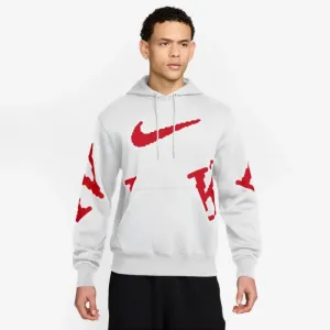 Pánska mikina s kapucňou NIKE M NK CLUB BB GX HDY NEO VAR WHITE UNIVERSITY RED