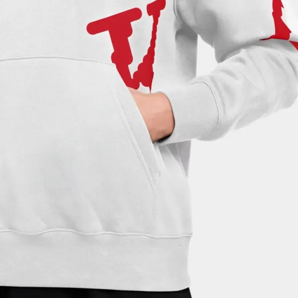 Pánska mikina s kapucňou NIKE M NK CLUB BB GX HDY NEO VAR WHITE UNIVERSITY RED