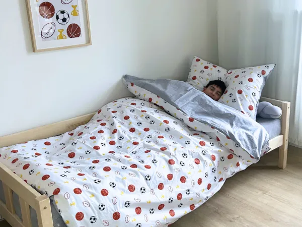 Benlemi Bavlnené obliečky LOPTY na jednolôžko