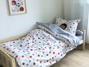 Benlemi Bavlnené obliečky LOPTY na jednolôžko