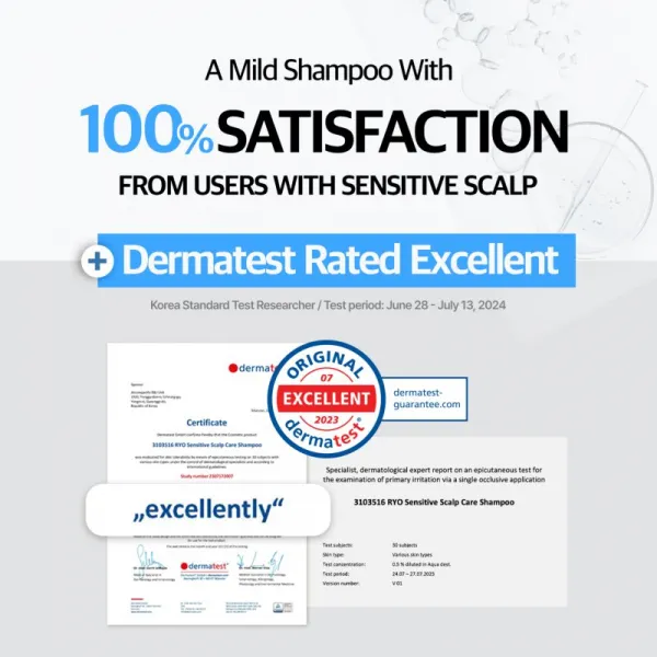 RYO Sensitive Scalp Care Shampoo upokojujúci šampón pre citlivú pokožku hlavy 480 ml