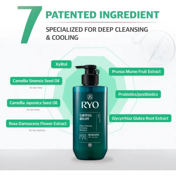 RYO Deep Cleansing & Cooling Shampoo hĺbkovo čistiaci šampón s chladivým účinkom 480 ml