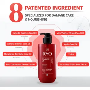 RYO Damage Care & Nourishing Shampoo intenzívne regeneračný šampón pre poškodené vlasy 480 ml