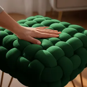 Ak furniture Taburet Dotty zelený