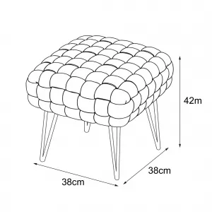 Ak furniture Taburet Dotty černý