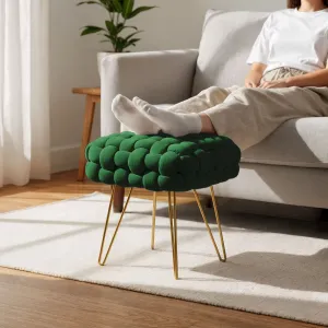 Ak furniture Taburet Dotty zelený