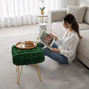 Ak furniture Taburet Dotty zelený
