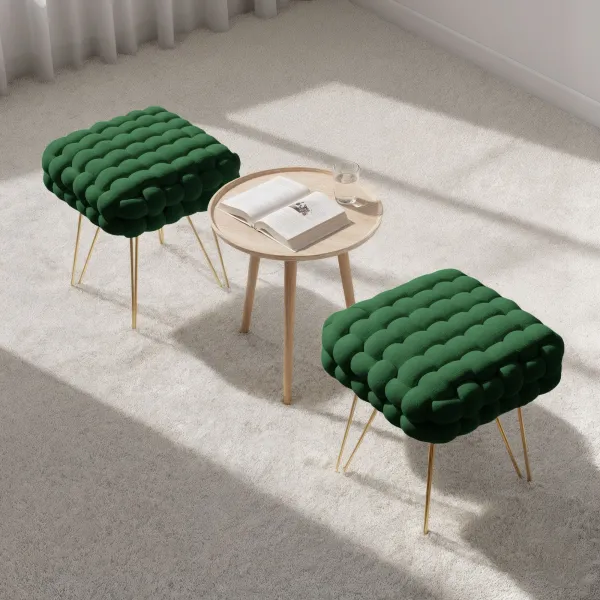 Ak furniture Taburet Dotty zelený