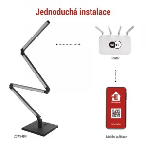 EMOS Chytrá LED stojací lampa GoSmart černá